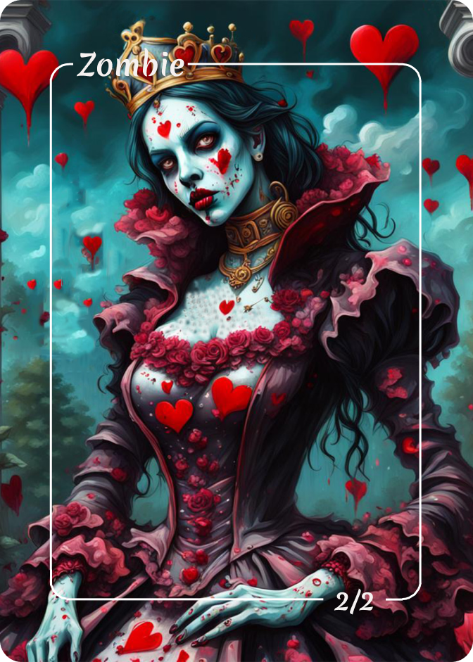 Queen of Hearts Zombie Token Complete Collection